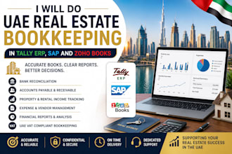 do uae real estate bookkeeping in tally erp, sap and zoho books