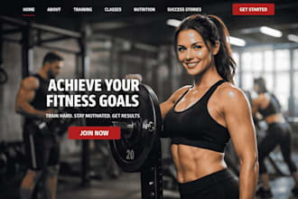 build professional fitness website design, redesign fitness website, gym website