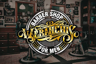 design modern outstanding barber shop, barber, spa and beauty salon logo