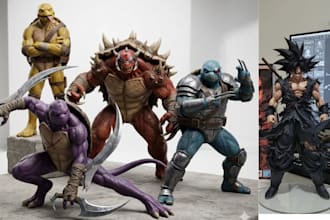 3d print and paint custom anime figure resin bust statue miniature diorama stl
