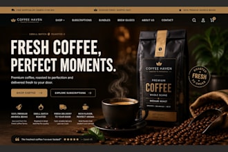 build coffee website coffee shopify store beverage website coffee label tea shop