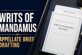 draft a writ of mandamus or appellate brief