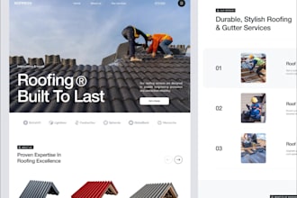 build roofing and construction website contractor and blumbing website wordpress