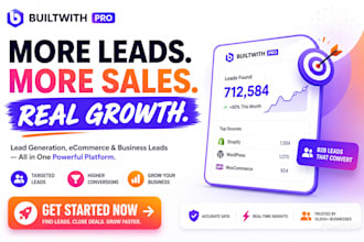 do lead generation, ecommerce and business leads with builtwith pro