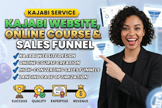 kajabi website design, kajabi online course, kajabi sales funnel, landing page
