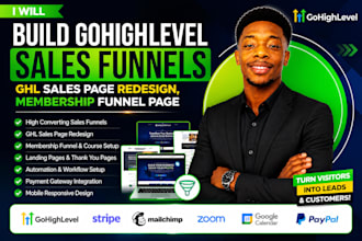 build gohighlevel sales funnels ghl sales page redesign membership funnel page