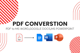 convert your PDF to ms word, google doc and other formats