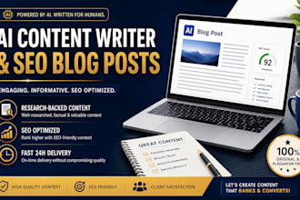 do ai content writing, SEO blog posts, and articles