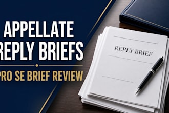 draft an appellate reply brief or review your pro se appeal brief