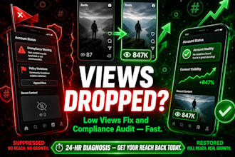 fix low views reels reach audit compliance policy and boost account visibility
