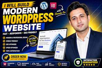 a modern wordpress website with elementor pro