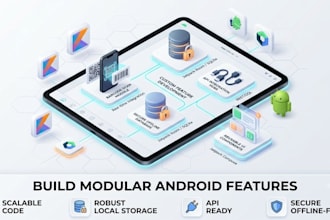 implement custom android features and local database storage