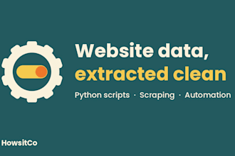 scrape website data or automate tasks with python scripts