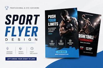 professional sport flyer design, sports banner, poster flyer sport graphics