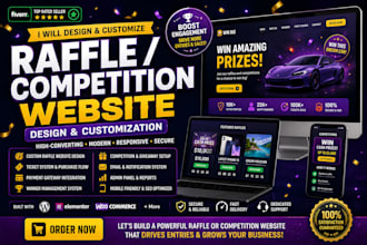 design a professional raffle, giveaway and competition website