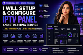 setup and configure iptv panel and streaming service, ibo player