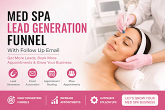 build med spa lead generation funnel for more appointments follow up email