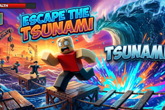develop professional roblox tsunami escape survival game