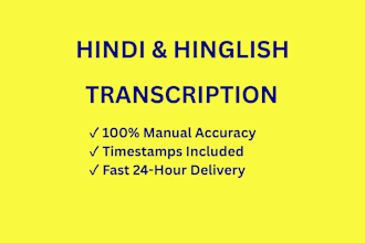 do hindi transcription or bilingual hinglish audio to text