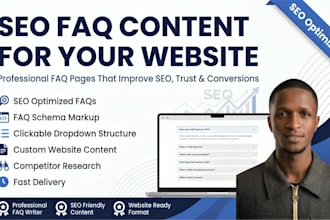 write SEO faq content, faq pages, and schema markup