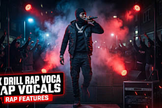 be your custom male rapper, rap vocal, UK rapper, feature rap ghost rap