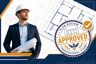 review and stamp your USA architectural 2d floor plans fl ca ny
