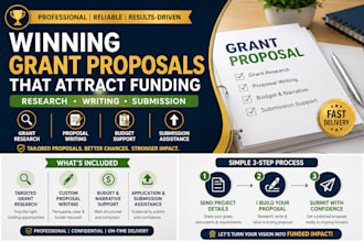 do professional grant research, grant writing and grant submission