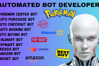 develop amazon walmart lazada auto purchase and checkout bot