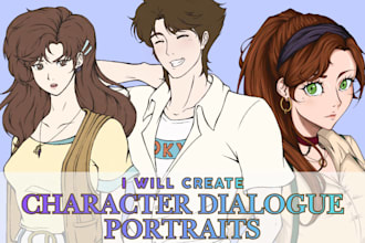 create character dialogue portraits for your game or visual novel
