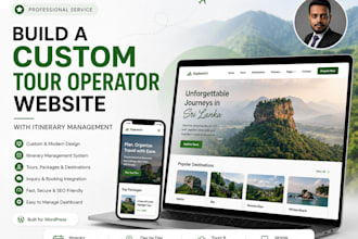 build a custom tour operator website with itinerary management