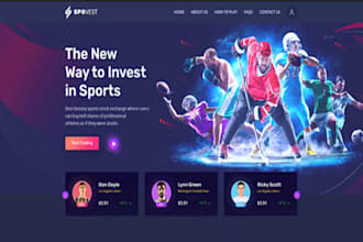 create fantasy, sci, fi, rpg, nft game website, bet website, crypto UI,UX