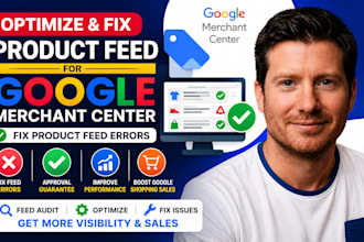 optimize product feed for google merchant  center, fix product feed errors