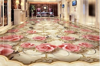 design stunning 3d floor illusions, anamorphic pavement art  wall carpet murals