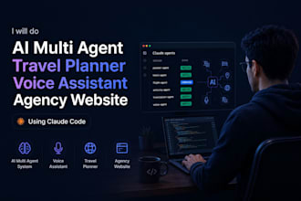 do ai multi agent travel planner voice assistant agency website with claude code