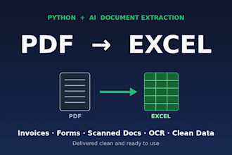 extract data from pdfs and documents into clean excel using python and ai