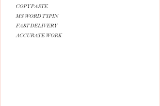 do data entry , ms word , typing