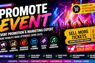 promote event promotion, event marketing, event planning, eventbrite, concert
