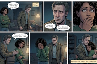 draw comics pages webtoons storyboard cutscenes with visual storytelling panels