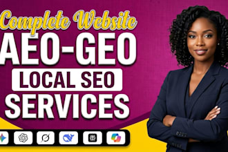 monthly website aeo, GEO SEO, local and off page backlinks building