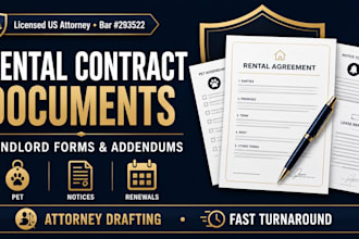 write any rental property contract document as US attorney tenancy agreement nda