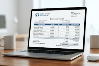 prepare commercial invoices packing lists and export documents