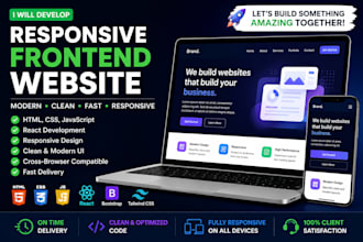 develop a responsive frontend website