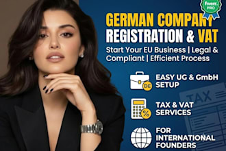 do company registration and vat oss ioss in germany, estonia, france, UK