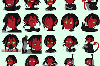 draw chibi sticker emotes for your oc