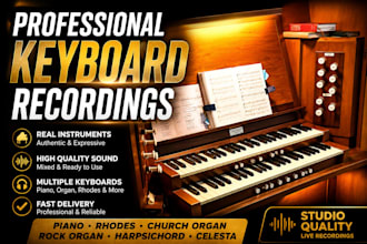 record a real HQ piano, rhodes, church organ, harpsichord