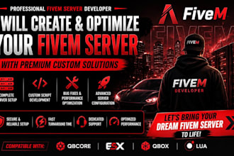 develop custom fivem scripts for esx, qbcore and gta rp servers
