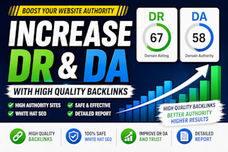 increase your website DR and da with high quality backlinks