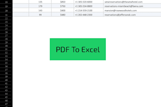 pdf to excel or word file conversion