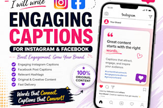 write engaging instagram and facebook captions