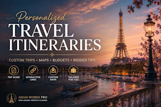 create a custom travel plan and itinerary for your trip